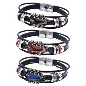 Faux Leather Guitar Bracelet - Picture 1 of 7
