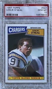 Topps Leslie O'Neal RC 1987 PSA 10 - Imagen 1 de 2