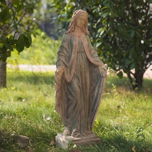 Statua Vergine Maria Beata Cattolica Santa Madre di Dio Grande Santa Madonna Resina - Foto 1 di 7