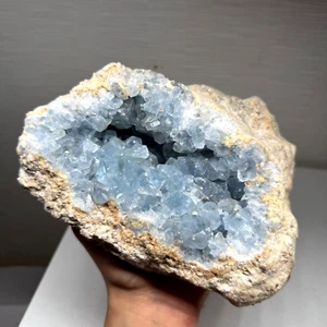 Natural Blue Celestite Crystal 9lbs – Energy Stone for Decor and Healing - Imagen 1 de 11