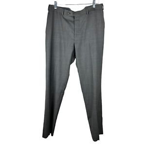 J Hilburn Custom Tailored Gray Lightweight Wool Slacks 35 X 31 EUC