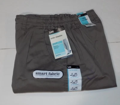 Calça LEE PLISSADA FRONTAL ELÁSTICA AJUSTE RELAXADO MISSES TAMANHO 10 LONGA - OLIVA - NOVA COM ETIQUETAS - Imagem 1 de 2