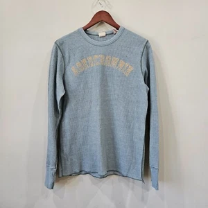 Vintage Aberbrombie & Fitch Mens Waffle Knit Thermal Muscle Shirt L Y2K Pullover - Picture 1 of 8