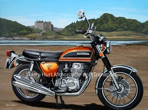 Honda CB750/4 K6 Motorcycle Art A4 size print - Picture 1 of 1