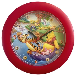 Reloj de pared Disney Winnie the Pooh niños 10" con tigre y lechón - Imagen 1 de 3