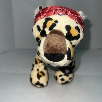GANZ Webkinz Leopard Plush ROCK ON ROCKERZ  Bandana Chains Armband Rocker - Image 1 of 4
