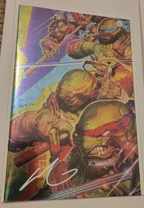 Ninja Turtles TMNT 1 SDCC signiert John Giang Folie Virgin Variante mit COA - Bild 1 von 1