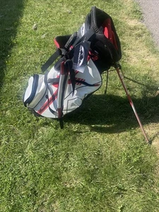 Sun Mountain Swift Stand Bag -Blk/Red/White X-strap System. - Picture 1 of 7
