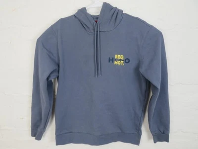 Hugo Boss Sudadera con Capucha Para Hombres Pequeña Azul Rojo Caliente Gráfico Pullover Informal Logo Foto 1 de 4