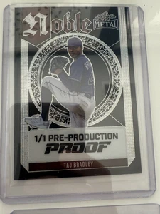 TAJ BRADLEY 2024 Leaf Metal Noble BLACK Pre-Production Proof 1/1 RC - Picture 1 of 1