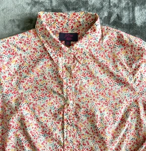J. Crew Liberty Stoffhemd Damen Größe 6 Phoebe Blumenmuster Blütenmuster Knopfleiste - Bild 1 von 9