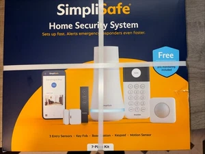 Simplisafe Home Security System 3 Sensors Key Fob Base station Keypad Motion Sen - Picture 1 of 4
