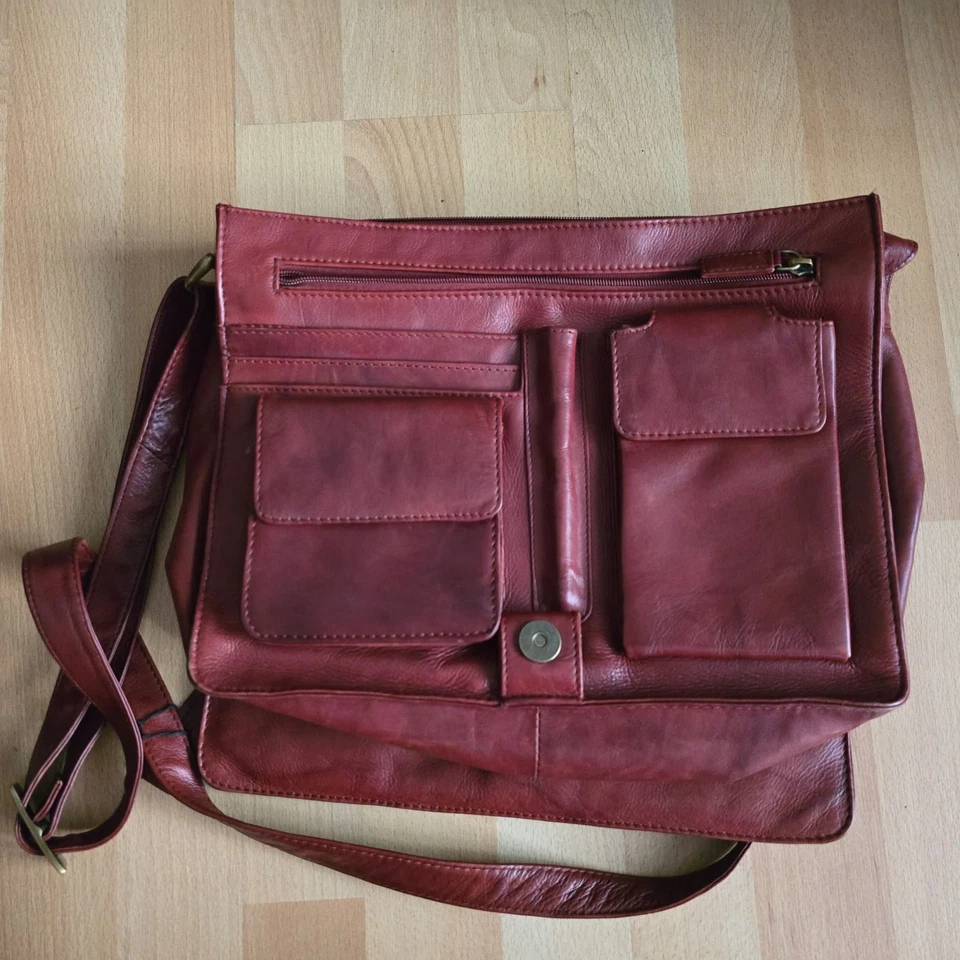 Bolso Mensajero Visconti Cuero Sangre de Buey De Colección - Edición Patrimonio de Coleccionista Foto 1 de 4
