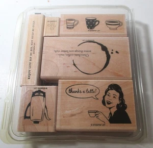 Stampin Up Sip by Sip Kaffee Tee Hot Cocoa Cafe Sprüche Set Gummistempel RAR - Bild 1 von 4
