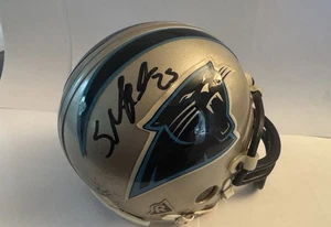 3 Team signierter Mini Riddell Helm CAROLINA PANTHERS Dienstplan - Bild 1 von 10