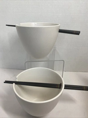 Joyce Chen Palillos Cuencos Juego De 2 Pho Ramen Fideos Arroz Tazón Ensalada Sopa Nuevo Foto 1 de 4