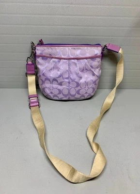 Vintage Coach Signature Madison Lilac Small Crossbody Bag - Image 1 of 4