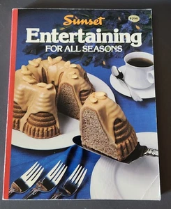 VINTAGE SUNSET COOK BOOK Entertaining for all Seasons 1987 Lane Softcover - Imagen 1 de 4