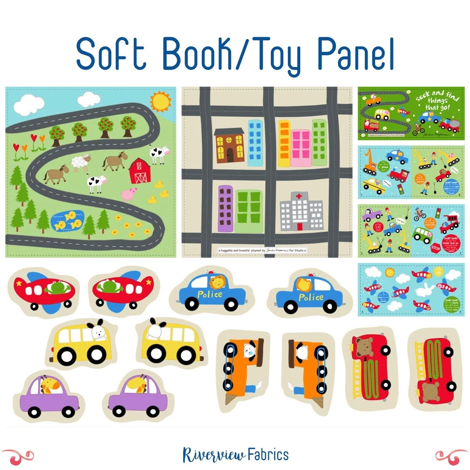 Painel tapete de tecido de algodão para livros abraçáveis e adoráveis em movimento - Imagem 1 de 1