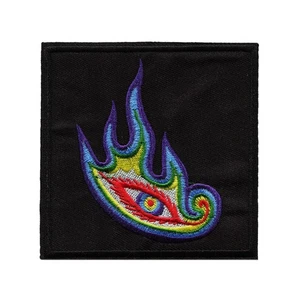 Tool Band Embroidered Iron on Patch – Progressive Metal Rock Flame Eye Design - Picture 1 of 2