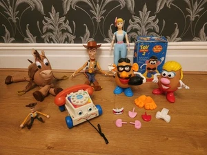 Paquete Toy Story con 1999 Mr Potato Head Thinkway Toys Woody Bo Peep Bullseye - Imagen 1 de 16