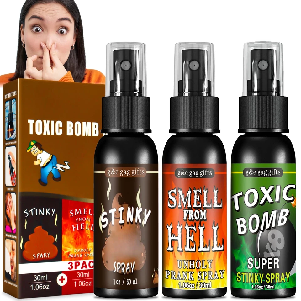 SEO-FANALLY Fialette Puzzolenti Spray Puzzolente Fart Spray 3 Pezzi Scherzi di Halloween