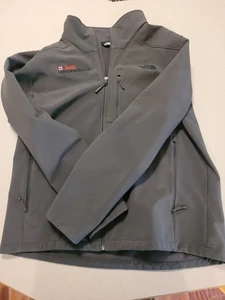 The North Face graue Softshell Fleece gefütterte Jacke Herren Windwall Gr. XL T183 - Bild 1 von 7