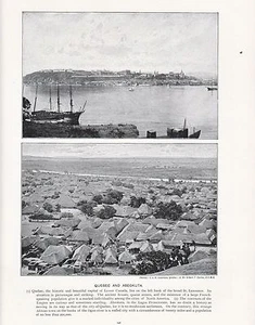 1897 VICTORIAN PRINT ~ QUEBEC CANADA ~ ABEOKUTA LAGOS PROTECTORATE AFRICA - Picture 1 of 1