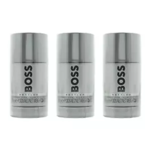 Hugo Boss Bottled Deodorant Stick 75ml x 3 NEW Packaging - Picture 1 of 1