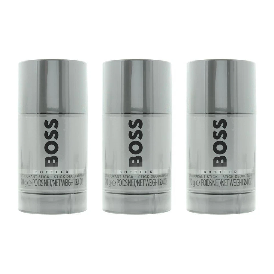 Hugo Boss Bottled Deodorant Stick 75ml x 3 NEW Packaging