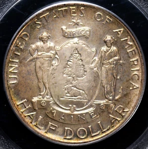 1920 MAINE COMMEMORATIVE HALF PCGS MS 63 OLD GREEN HOLDER VERY WELL STRUCK AND - Picture 1 of 7