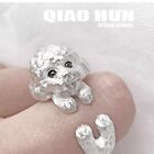Original Design Dog Teddy Open Ring Sterling Silver Customized Engraving Lovers