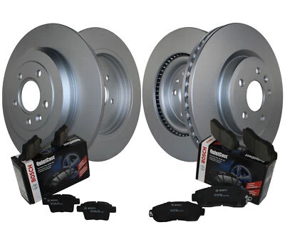 Kit de frenos delanteros y traseros rotores de disco y pastillas de cerámica Bosch para Ford Explorer Taurus Foto 1 de 4