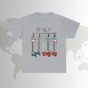 Italia Camiseta Cultura Italiana Camiseta Original Diseño Artístico Unisex Recuerdo NUEVO - Imagen 1 de 8