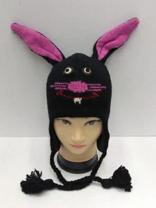 Rabbit Hand Knitted Himalayan Wool Ski Beanie Trooper Hat Made in NEPAL - Picture 1 of 9