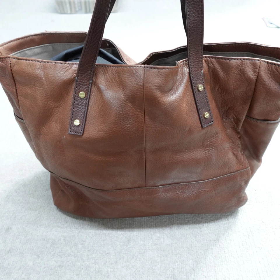 J.Crew женская сумка коричневая сумка с короткими ручками кожи с подкладкой 51634 - Изображение 1 из 4