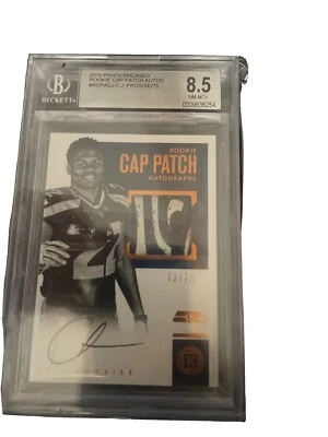2016 Panini Encased Football Rookie Cap Patch Auto #127 C.J. PROSISE /75 BGS 8.5 - Image 1 of 4
