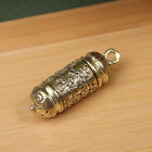 Brass Buddha Bottle Sutra Cylinder Pendant Pill Box Container Bottle Keychain