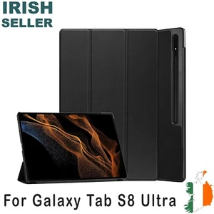 For Samsung Galaxy Tab S8 Ultra X900 Case Smart Book Stand Leather Folio Cover