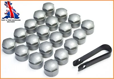 PARA AUDI A1 A3 A4 A5 A6 A7 A8 TT 17mm CUBIERTAS DE TUERCA DE RUEDA BLOQUEO TAPAS DE PERNOS GRIS Foto 1 de 4