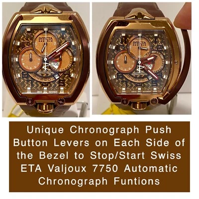 51mm VALJOUX 7750 Swiss Auto Chrono| Brown/Khaki | MAMMOTH Reserve Invicta Watch - Image 1 of 4