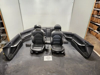 ✅01-06 OEM BMW E46 M3 Coupe Front Rear Seats Door Card Panel Leather Black SET * - Image 1 of 4