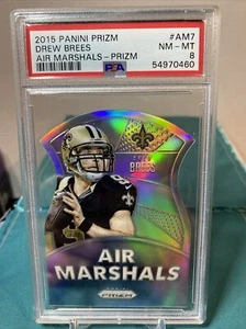Panini Prizm Drew Brees Air Marshals Silver Prizm PSA 8 2015 refractor troquelado - Imagen 1 de 2