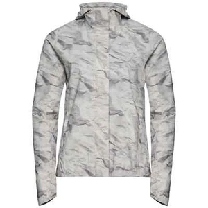 Chaqueta de correr impermeable Odlo FLI 2,5 L: gris plateado/impresión de papel: para mujer: S - Imagen 1 de 5