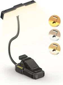 LED Leselampe, Leselampe 1200Mah Wiederaufladbar USB 3 Temperatur Fließt - Bild 1 von 12