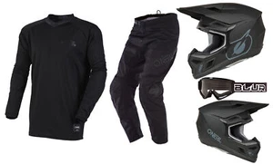 O'Neal 2025 Element Classic Jersey Pant 3 Series Helmet and Goggle Combo Black - Picture 1 of 3