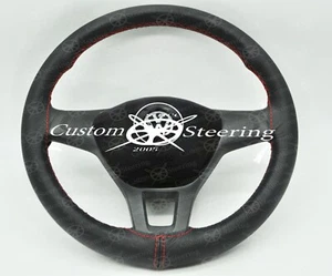 Couture Rouge Pour VW Camionnette T5.1 Noir Grain Housse Volant Cuir 10-15 - Photo 1 sur 3