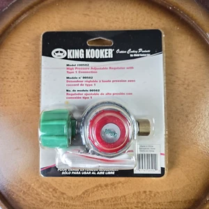 King Kooker High Pressure Adjustable Regulator With Type 1 Connection Mod #00502 - Picture 1 of 10