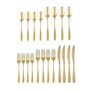 Gold 20-Piece Stainless Steel Flatware Set (Service for 4) - Picture 1 of 7