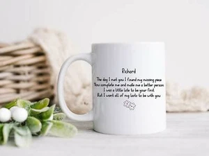 Personalised Missing Piece Mug, Valentines Day Gift, Anniversary, Cute Keepsake - Picture 1 of 1